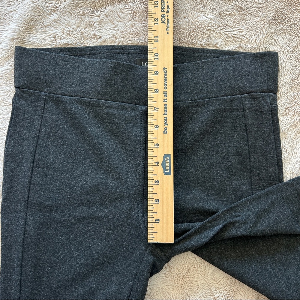 LOFT Seamed Ponte Knit Pants Grey, Size Medium - Picture 6 of 9